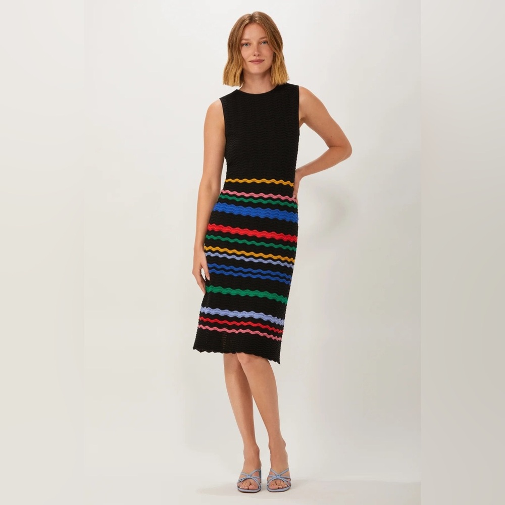 Ecru Multicolor Stripe Sweater Dress!